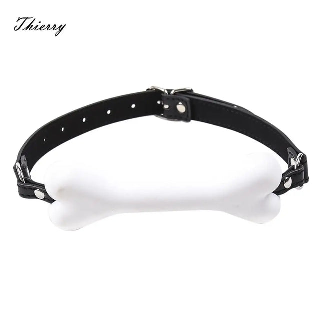 Thierry Big Size Silicone Dog Bone Bite Gag Mouth Sexual Bondage, Roleplay, and Adult Erotic Play Sex Toys for Couples Adult Game