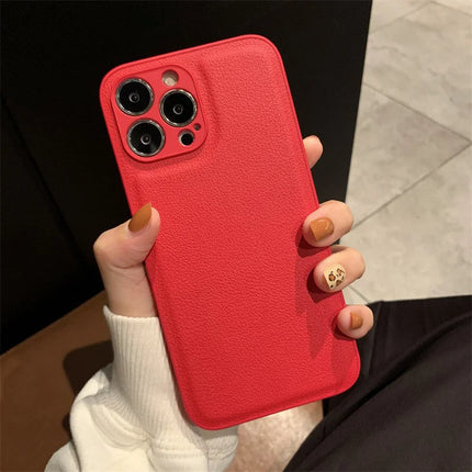 Korea Personalise Name Letters Leather PU Soft Phone Case For iPhone 15 14 13 12 11 Pro X XS Max XR 7 8 Plus Luxury Plain Cover