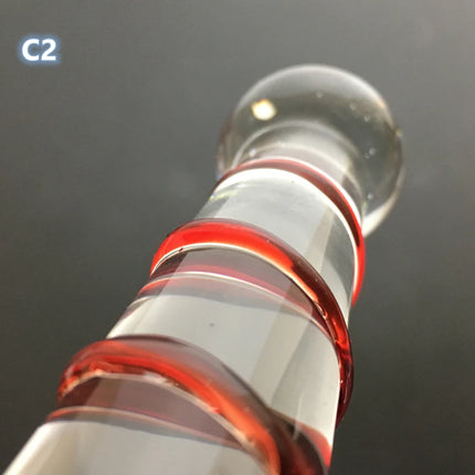 Crystal Dildo Real Leather Flogger Glass Penis Whip Sex Whip G-spot Anal Bead Leather Tools Restraints Bdsm Sex Adult Games