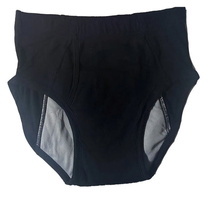 Men's Washable Incontinence Shorts Open Underwear Adults Patient Reusable Breathable Pant Diapers for Adults Prostate 500ml