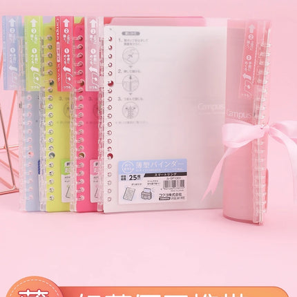 Japan Kokuyo Campus Smartring Loose-leaf Notebook Transparent Coil Loose-leaf Notebook A5/B5 10 Sheets Paper Convenient Notebook