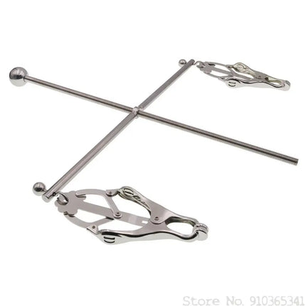 Stainless Steel Nipple Clamps Strapon Breast Enlargment Pump Clip Bdsm Bondage Restraints Adult Game Chastity Device Sex Toys.