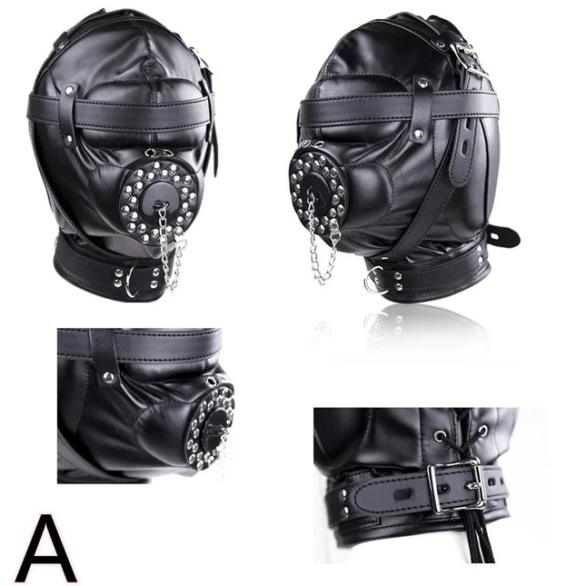 PU Leather Fetish Hood Headgear Sex Toys for Women BDSM Bondage Sex Mask Bdsm Toys Adult Games Sex Products for Adults