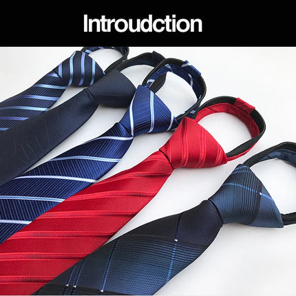 Men's Ties: Black Zipper Tie, Pre-tied Bow Tie, Women's Green Navy Blue Red Neckties, Classic 8cm Neckties for Men's Shirts, Zipper Cravat