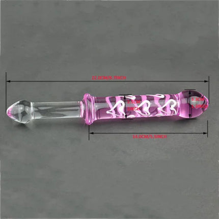 Glass Dildo Anal Vagina Massager Artificial Glans Penis Spiral G Spot Simulator Butt Plug Adult Products Sex Toys for Women Men