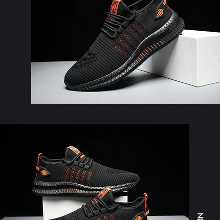 Fashion Sneakers Lightweight Men Casual Shoes Breathable Male Footwear Lace Up Walking Shoe