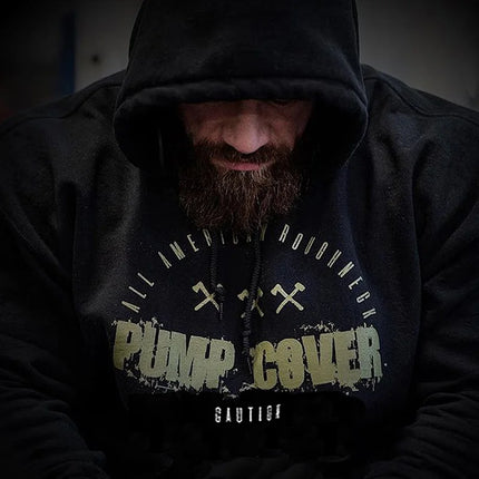 Men's Winter Wool Loose Coat Gym Singlets Sweatshirts Mens Fleece Hoodies Stringer Bodybuilding Fitness Casual Pullovers
