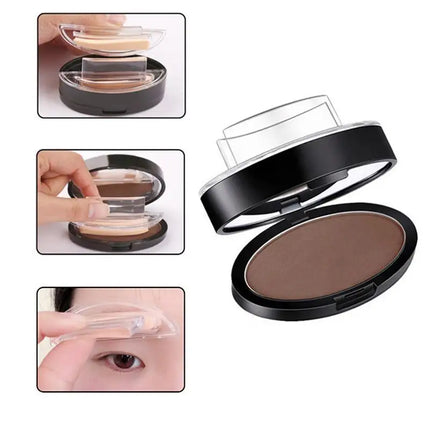 Natural Arched Eyebrow Powder Stamp Quick Makeup Brow Stamps Waterproof Powder Palette for Eyebrows Eye Brow Tint Makeup Tools