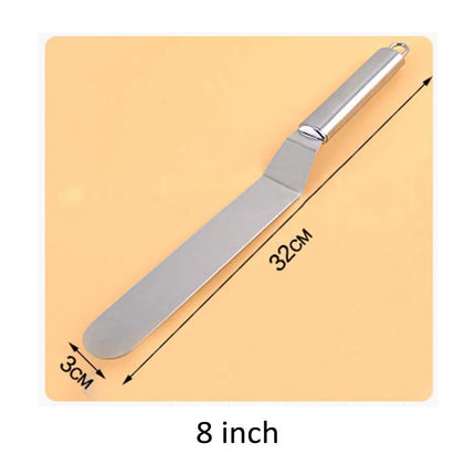 Baking Accessories Stainless Steel Cake Spatula Butter Cream Icing Frosting Knife Smoother Kitchen Pastry Cake Decoration Tools