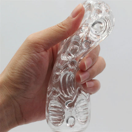 Pleasent Aircraft Cup Male Masturbators Masturbation Device Soft Clear Pocket Pussy Penis Sleeve Training Adult Sex Toys for Men