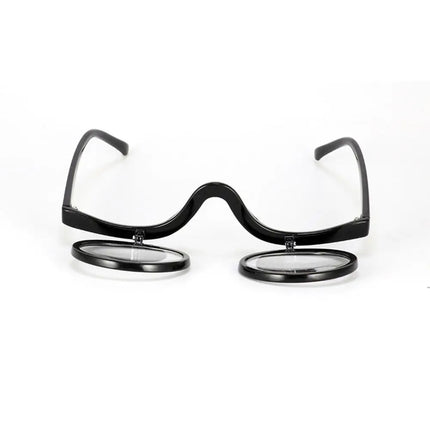 New Rotating Magnifying Makeup Reading Glasses For Women Folding Clamshell Cosmetic Presbyopic Glasses For Elder Unisex