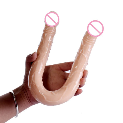Double Head Dildo Long Jelly Realistic Dildo Double Ended Dildo Flexible Big Penis for Women Masturbator Sex Toys for Lesbian