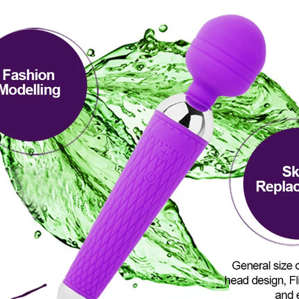 Powerful Dildo Vibrator AV Magic Wand G-Spot Massager Sex Toys For Women Couples Clitoris Stimulate Goods for Adults USB Charge