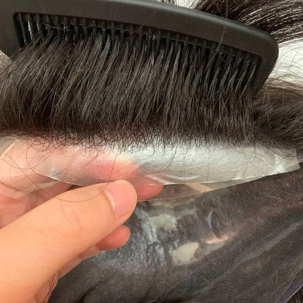 Human Hair Men's Wigs Skin PU Toupee Men Capillary Prosthesis Hair Unit Replacement System Hair Pieces Wig For Men