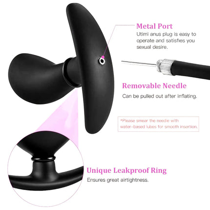 Inflatable Silicone Penis/Ball Gag Oral Dildo Open Mouth Plug Expandable Pump Big Anal Butt Plug Vibrator BDSM Flirt Sex Tools
