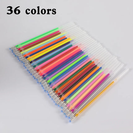 0.5mm 100 Colors Ballpoint Pen Fluorescent Refills Color Flash Pen Smooth Ink Painting Graffiti Pens Student Stationery 04116