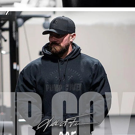 Men's Winter Wool Loose Coat Gym Singlets Sweatshirts Mens Fleece Hoodies Stringer Bodybuilding Fitness Casual Pullovers