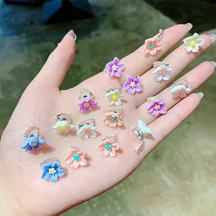 10Pcs/set Kid Small Flower Buckle Hair Clips Baby Hairpins for Women Girls Children Fashion DIY Hair Hair Pins Claws Accessories