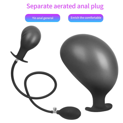 Inflatable Silicone Penis/Ball Gag Oral Dildo Open Mouth Plug Expandable Pump Big Anal Butt Plug Vibrator BDSM Flirt Sex Tools