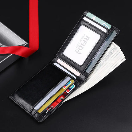 GENODERN RFID Blocking Men Mini Leather Ultra Fashion Dollar Slim Male Purse