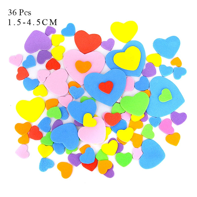 Geometric Figure Foam Sticker Star Heart Animals Foam Stickers Kid Toy Early Educational learning kindergarten Craft Diy Toy GYH