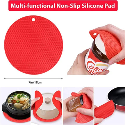 Jar Opener for Multifunctional  6-in-1 Bottle Opener Jar Lids Opener, 4-in-1 Jar Opener and Non Slip Lids Opener Gripper