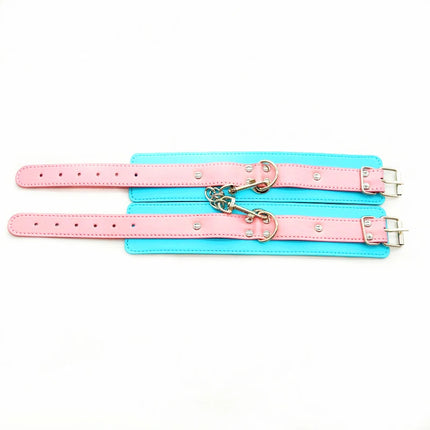 Adjustable PU Leather Handcuffs Ankle Cuff Collar Bdsm Toys Bondage Set Sex Toys Restraints Exotic Accessories Adult Toys