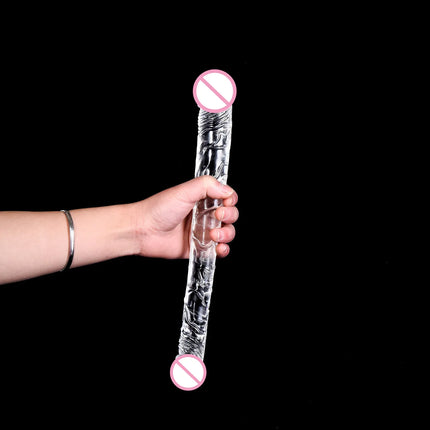 Double Head Dildo Long Jelly Realistic Dildo Double Ended Dildo Flexible Big Penis for Women Masturbator Sex Toys for Lesbian