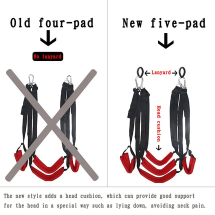 Sex Swing Luxurious Sex Furniture Soft Material Bandage Door Swing Erotic Toys Upgraded Version Adult Games for Couple