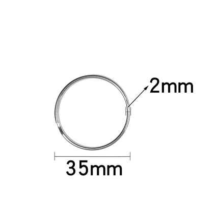 5-30pcs 12-50mm Stainless Steel Keyring Round Key Ring Key Chain Split Keychain Key Holder For Key Double Split Rings Connectors