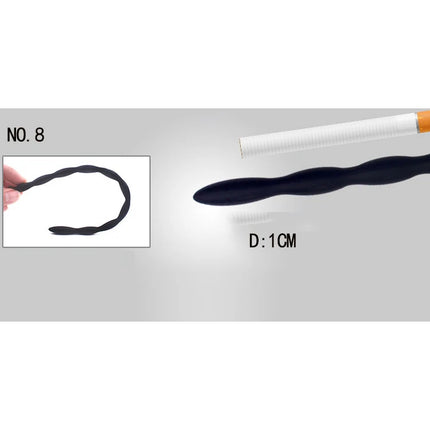 8 Sizes Safe Soft Silicone Urethral Penis Stimulant Dilator Urethral Rod Catheter Sex Toys Horse Eye Stick For Male BDSM Plug