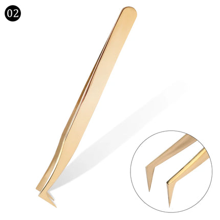 100% Closed New Style Premium Eyelashes Tweezers Hand anti-slip design Improve for 3D 6D Lashes Extensions