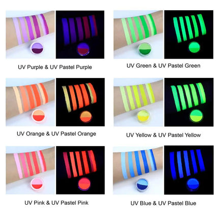 NEON UV Grow Split Eyeliners Water Ativated Face Body Candy Color Fluorescent Paint Pigment 2022 Hydra Eyeliner