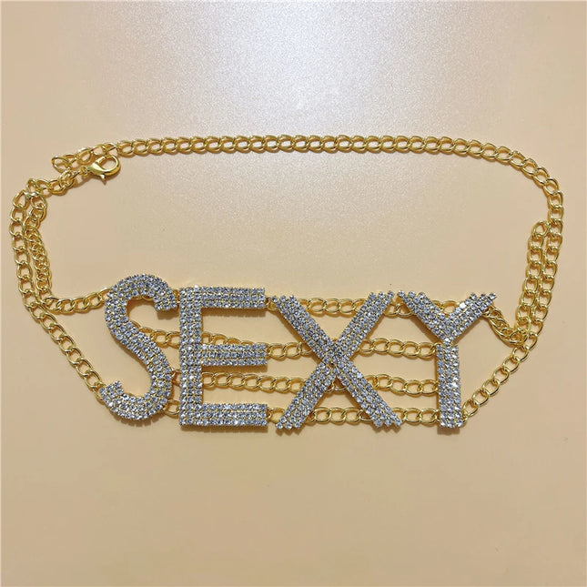 Wholesale NASTY SEXY Shiny Rhinestone Choker Necklace Letter for Women BABY Big Choker Necklace Crystal Collar Statement Jewelry