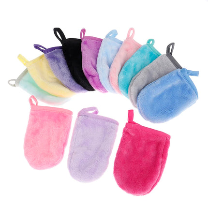 Reusable Makeup Remover Glove Microfiber Facial Cleaning Glove Soft Face Cleaner Towel Pads Face Deep Cleaning Skin Care Tools