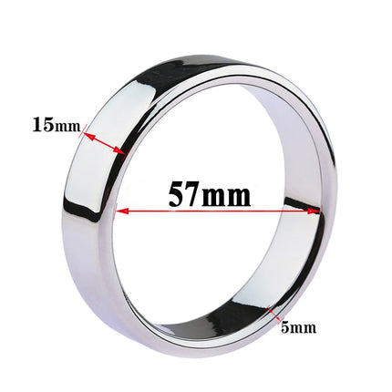 6 sizes Stainless Steel Male Penis Ring Ball Scrotum Stretcher Ejaculation Delay Metal Cock Rings BDSM Sex Toys For Men Cockring
