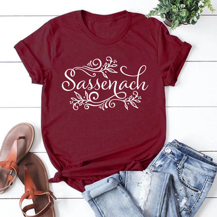 Sassenach Shirt Outlander Book Series T-Shirt Claire Jamie Fraser Shirts Outlander TV Shows Inspired Tee Vintage Tops