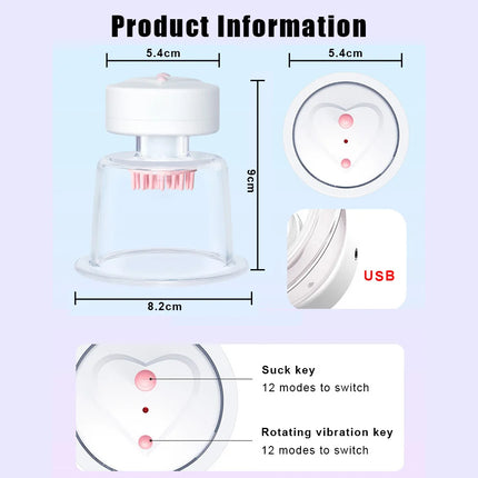 Electric Pump Breast Enlargement Automatic Rotating Sucking Vibrators For Women Nipple Sucker Clit Licks Vaginal Pumping Sex Toy