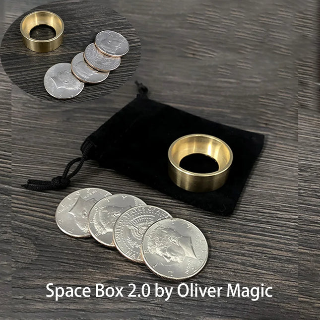 Space Box 2.0 by Oliver Magic Stage Close Up Magic Mystery Box Magic Mentalism Illusion Gimmick Props Coin Appear Magic