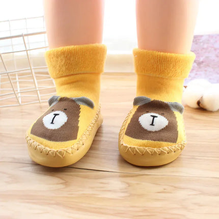 Baby Slippers Socks Toddler Non-Skid Sock Shoes Newborns Non Slip Floor Grippers Infant First Walking Shoe Indoor for Boys Girls
