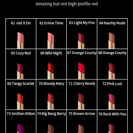 CHARMACY 16 Colors Waterproof Velvet Lipstick Easy To Wear Longstay Lip Stick Long-Lasting Matte Lip Makeup Cosmetic
