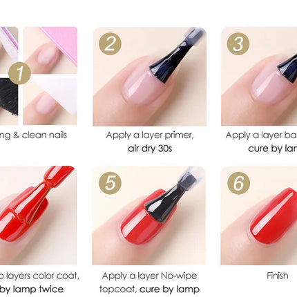 Venalisa Gel Nail Polish 7.5ml White Cap Glass Nail Gel Polish NoWipe Top Soak Off UV LED Nail Lacquer Glitter Color Gel