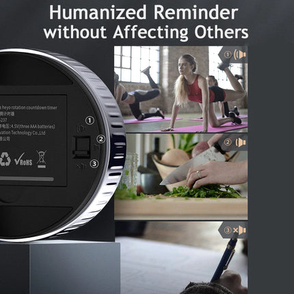 Baseus Magnetic Kitchen Timer Rotation Countdown Digital Timer Alarm Cooking Timer Clock Study Baking Reminder Stopwatch Clock
