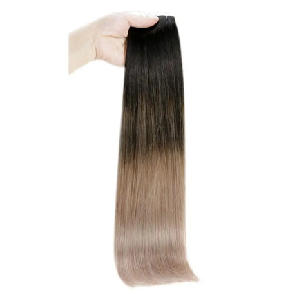 Full Shine Natural Hair Tape in Extensions 100% Remy Human Hair Ombre 40pcs 100g Balayage Seamless Blonde Glue On Hair For Woman