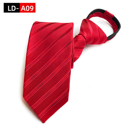 Men's Ties: Black Zipper Tie, Pre-tied Bow Tie, Women's Green Navy Blue Red Neckties, Classic 8cm Neckties for Men's Shirts, Zipper Cravat