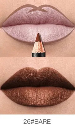Pudaier Lip Liner Waterproof Durable Decolorization Nude Lip Gloss Matte Lipliner Lipstick Pen Hot Selling