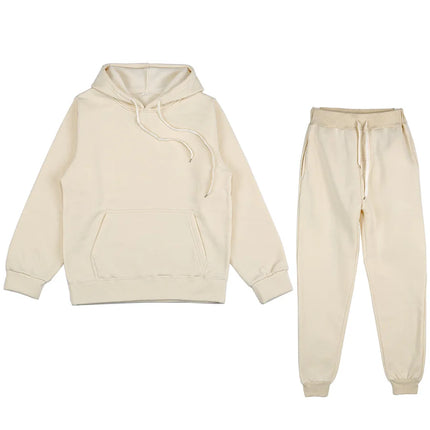 Men's and women's spring fleece sportswear men's and women's casual hoodies couple suit jogging fashion pullover black S-3XL