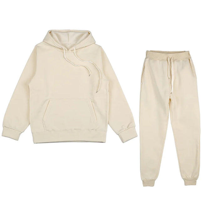 Men's and women's spring fleece sportswear men's and women's casual hoodies couple suit jogging fashion pullover black S-3XL