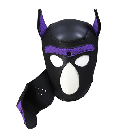 20 Styles Neoprene Puppy Play Dog Hood Mask,Bdsm Bondage Slave Pet Roleplay Party Pup Mask,Removable Muzzle,Couple Flirt Sex Toy