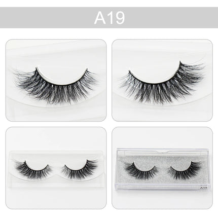 LEHUAMAO 3D Mink Eyelash Fluffy Cross Thick Natural Fake Eyelashes Lashes Dramatic Makeup Eye Lashes Handmade False Eyelash